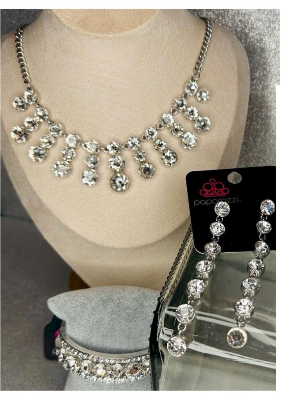 Paparazzi 3PC Bling Bundle Necklace Bracelet Rings Earrings New